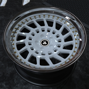 JZ CNC Custom 2 pezzi ES12 bianco perla <span class=keywords><strong>nero</strong></span> Spider Design 17 18 19 20 21 22 pollici cerchi forgiati per auto 5x120 5x130 5x112 - Product Image 5