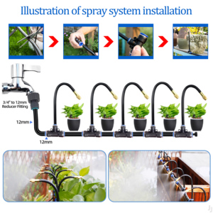 <b>DIY</b> 12mm Garden Irrigation System 49/66/82/98FT Fine Mist Sprayer <b>Kit</b> with Quick Connectors & 360. Bendable Tube - Product Image 2