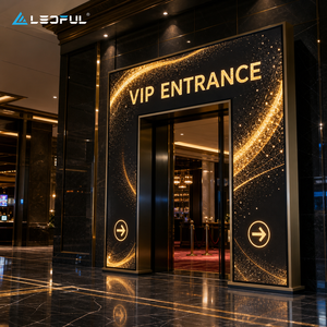 Portique LED architectural P1.86 pour entrée VIP de casino avec technologie COB et détails 4K, installation fixe - Product Image 1