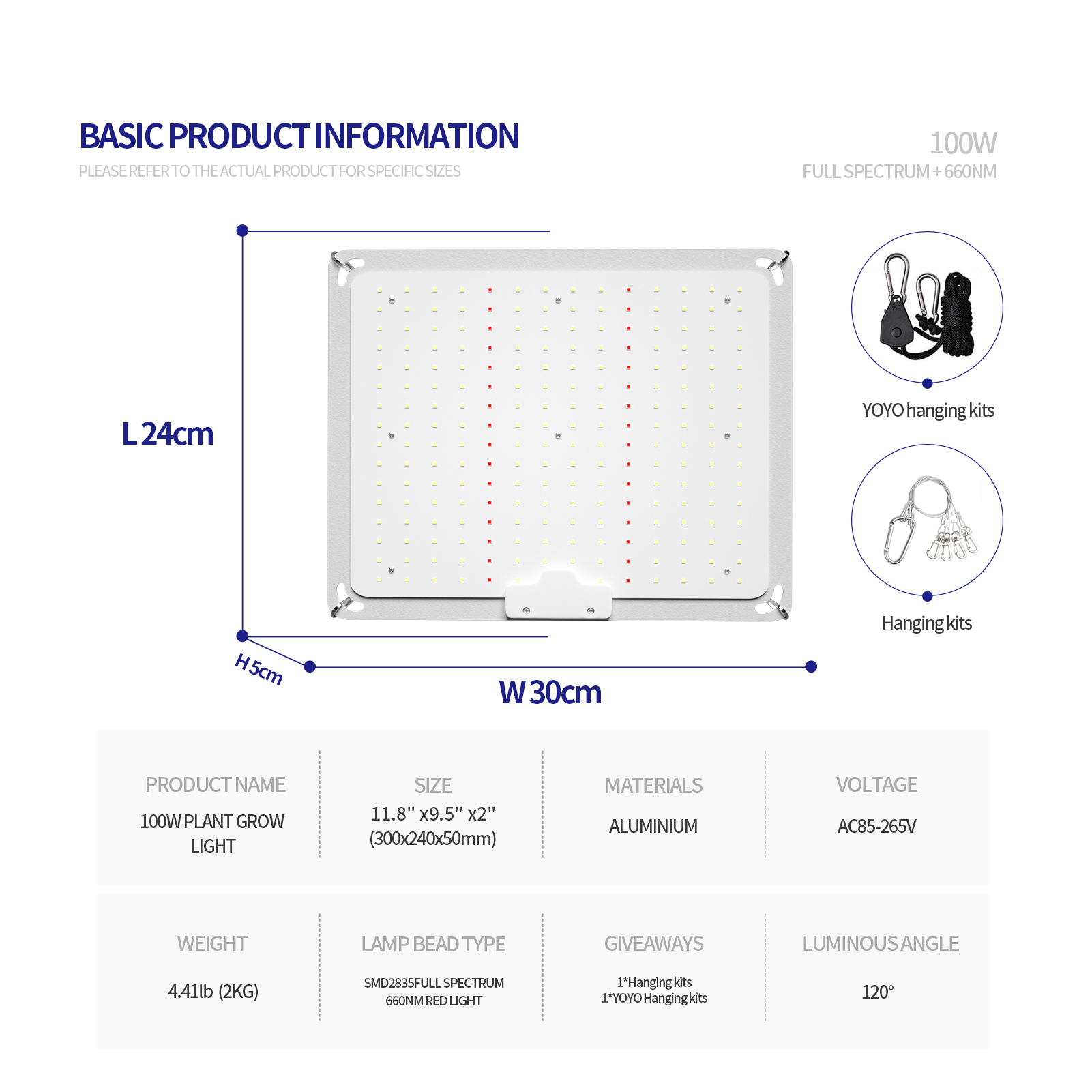 Lampes de croissance pour les plantes d'intérieur à spectre complet 224 led 1000W HPS plante poussant la lumière luminaire