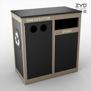 Contenedor de Basura Metálico <span class=keywords><strong>para</strong></span> Exteriores, Contenedor de Basura Rodante de Gran Capacidad con Marco Metálico y Revestimiento de Plástico <span class=keywords><strong>para</strong></span> Complejos de Apartamentos - Product Image 6