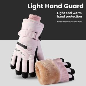 Guantes de Esquí para Mujer, Forrados de Algodón, Impermeables, Dedos Completos, Pantalla Táctil, Antideslizantes, para Todas las Estaciones, Invierno, Nieve, Deportes al Aire Libre - Product Image 3