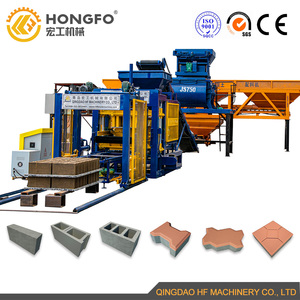 QT6-15 Automatic Hydraulic PLC Controlled Engine Gear Concrete Hollow Block Brick Making Machine Pallet Stacker Block Making Mac - Product Image 2
