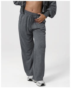 Setelan Olahraga Wanita 2 Potong, Hoodie Berkerudung Lengan Panjang dan Celana Panjang Lebar dengan Tali Serut - Product Image 6