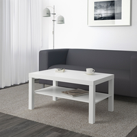 Table basse en bois blanc minimaliste de luxe moderne avec rangement, design écologique et durable pour le mobilier de salon