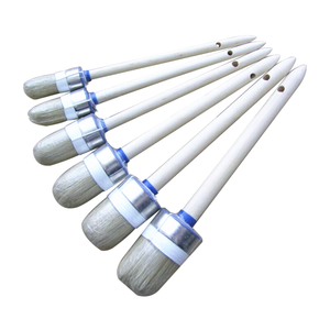 Brosse circulaire en poils de sanglier naturels, brosse de détail automobile, brosse ronde pour <span class=keywords><strong>peinture</strong></span> avec manche en bois verni - Product Image 6