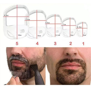 Set di 5 Strumenti per lo Styling della Barba con Manico in Plastica per <span class=keywords><strong>Uomo</strong></span>, Kit per la Cura della Barba - Product Image 1