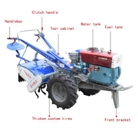 Dijual dengan harga rendah 15HP Changchai Machine Walking Tractor Power Tiller