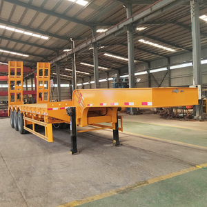 Remorques à plateau surbaissé populaires à 3 essieux, 60 tonnes, pour le <span class=keywords><strong>transport</strong></span> <span class=keywords><strong>de</strong></span> bulldozers et d'excavatrices, articles logistiques, à vendre - Product Image 5