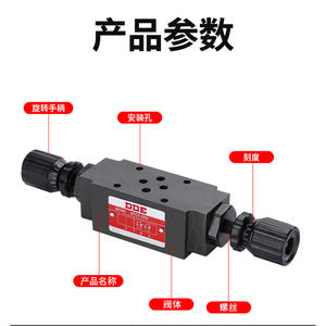 Vanne de régulation de pression à écoulement élevé hydraulique unidirectionnelle MBRV-02-03A/B/P avec conception empilée - Product Image 3