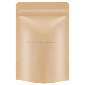 Tùy chỉnh in thân thiện với môi phân hủy sinh học túi trà nhiệt niêm phong giấy kraft đứng lên khóa zip cấp thực phẩm bao bì rỗng cho trà - Product Image 5