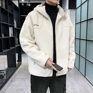 Abrigo de cachemira de invierno con logotipo personalizado, estilo informal para hombre, holgado, estilo japonés, con capucha, acolchado, cálido, informal y cómodo. - Product Image 2