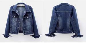 Chaqueta vaquera de primavera para mujer, nuevo estilo, versión coreana, manga larga, chaqueta recortada adelgazante, Top versátil a la moda - Product Image 3