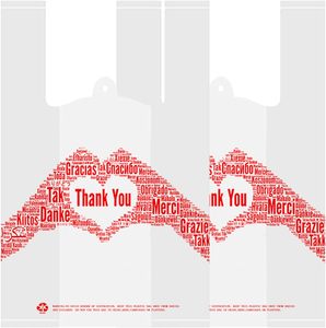 Bolsas de Compras Biodegradables de PE Tipo Camiseta, Reutilizables y Desechables, Tamaño Estándar de Supermercado, Blancas, para Restaurante, para Llevar - Product Image 4