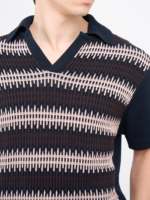 Pull à manches courtes de style Preppy pour hommes, gilet personnalisé bicolore, col en V, pull en tricot à rayures texturées, anti-rétrécissement pour le printemps