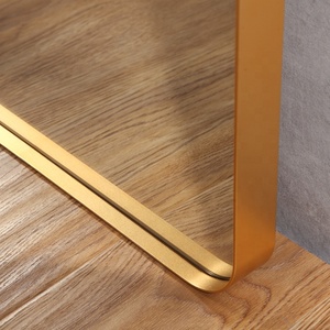 Caliente-venta longitud <span class=keywords><strong>dorada</strong></span> de pie espejo de piso - Product Image 4