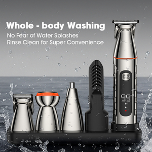 Resuxi LK-892 5-in-1 Mens râu grooming Set từ cắt đầu toàn bộ cơ thể rửa tóc tông đơ 4 hạn chế Lược - Product Image 5