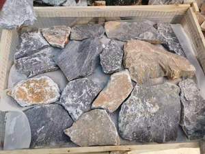 Màu xám tự nhiên màu xanh đá vôi điên Loose đá ngẫu nhiên tường ốp flagstone veneers cho tường trang trí - Product Image 5