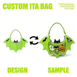 กระเป๋าถือหนัง PU รูปหัวใจแบบกำหนดเองได้ กระเป๋าสะพายข้างแบบเจาะรูสำหรับใส่เข็มกลัดอนิเมะ - Product Image 3