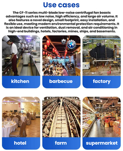 Thép Carbon CF-11 cho nhà hàng im lặng nhà bếp Thương mại vắt thông gió khói nhà máy quạt ly tâm - Product Image 4