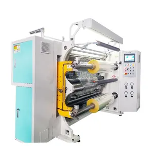 PLC Control System PE Plastic Film Slitting Rewinding Machine Aluminized Primary Film Slitter Rewinder Machine