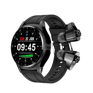 Mới Nhất Bt Cuộc Gọi Âm Nhạc Smartwatch Thông Minh Đồng Hồ V08 Tai Nghe 2 Trong 1 Smartwatch Với TWS Bt Tai Nghe Thông Minh Đồng Hồ