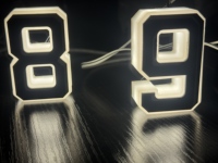 Fabricant Personnalisé Extérieur Rotulo Luminoso 68x43mm 3D Mini Lettre Signes Tôle Galvanisée IP65 Étanche LED Bluetooth/WiFi