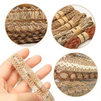Çuval bezi DIY jüt halat el yapımı doğal keten şerit Hessian jüt bükülmüş sicim hediye sarma düğün dekor için