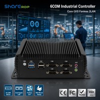 Sharerdp Computadora Industrial de Grado Empresarial con Intel Core I3 de 4.ª Generación 4005U, 2 LAN, 2 RS232, 6 COM, Económica y Eficiente