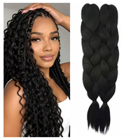 Tresses synthétiques pré-étirées de 48 pouces, haute qualité, 180g, Jumbo TZ, texture Yaki, lot de 2 mèches à tresser