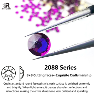 2088 Grade 16 Coupe Facette Cristal AB Verre <span class=keywords><strong>Strass</strong></span> Flatback Non Hotfix <span class=keywords><strong>Strass</strong></span> Cristaux pour Ongles & Artisanat DIY - Product Image 2