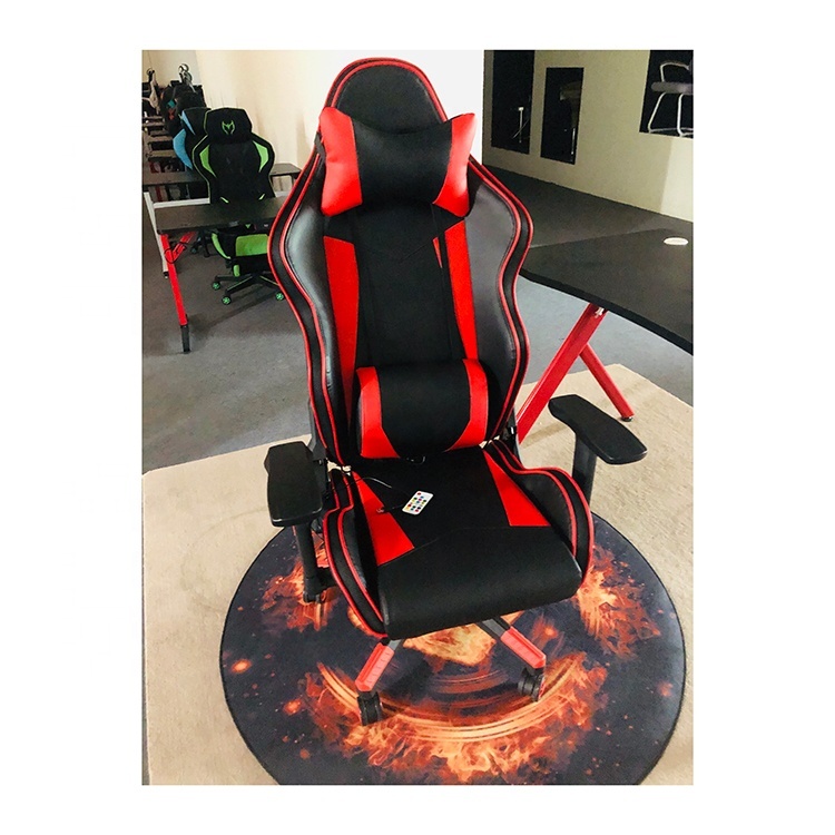 Adjustable armrest PU game chair recliner LED light bar RGB game Chair