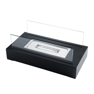 Large Rectangular Glass <strong>Fire</strong> <strong>Pit</strong> <strong>Table</strong> Top <strong>with</strong> Insulation Pads Bioethanol Fireplace Accessories for Patio Heaters - Product Image 4