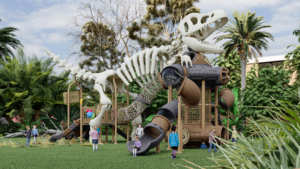 Khủng long công viên chủ đề trẻ em sân chơi ngoài trời sinh thái thân thiện và được làm từ công viên giải trí tự nhiên bằng Nhựa nặng - Product Image 4