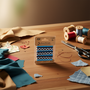 Nastri in pizzo Ilan 1,7 cm x 1 m colore caffè per decorazioni e cucito artigianale - Product Image 2