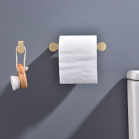 Porte-serviettes, porte-rouleaux de papier, patère simple et anneau à serviette en laiton brossé moleté de luxe pour salle de bain et cuisine
