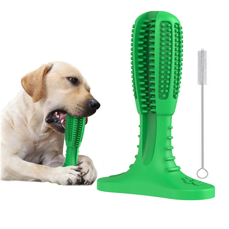 Best Verkopende Scheurbestendige Natuurlijke Rubber Huisdieren Kauwen Speelgoed Hond Stok Tandenborstel