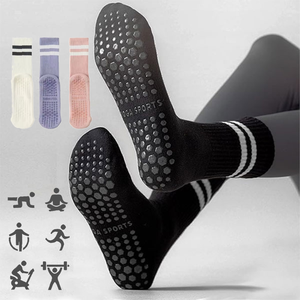 Calcetines de Yoga y Pilates de Algodón Antideslizantes para Mujer 2026-3, Calcetines de Ballet con Logo de Marca, Venta al Por Mayor - Product Image 1
