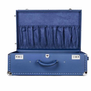 Valise <span class=keywords><strong>de</strong></span> rangement en cuir noir personnalisable avec doublure en daim, style classique, <span class=keywords><strong>serrure</strong></span> à combinaison pour la maison, le stockage et l'exposition - Product Image 5