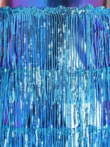 Vestido Metálico Brillante para Niñas de 6 a 16 Años, Vestido Tubo con Lentejuelas y Borlas para Baile, Prácticas, Graduaciones, Actuaciones en Escenario y Fiestas - Product Image 4
