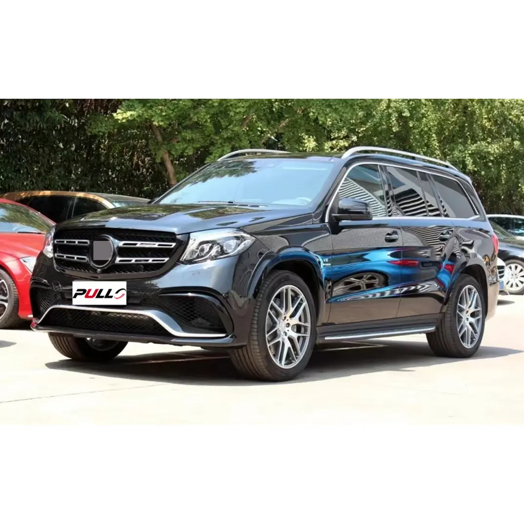 Para mercedes benz gl classe x166 2013-2015 atualização até gls63 old para novo kit de corpo, amortecedor traseiro e dianteiro com lâmpadas de capuz