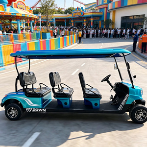 ZOWN Long Range 6 Seater Electric Golf <b>Cart</b> with Rain Curtain Windshield Durable Frame for Sightseeing & Hunting - Product Image 1