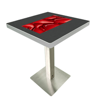 Panneau publicitaire intérieur pour café, écran tactile capacitif 10 points, table tactile utilisée pour les restaurants