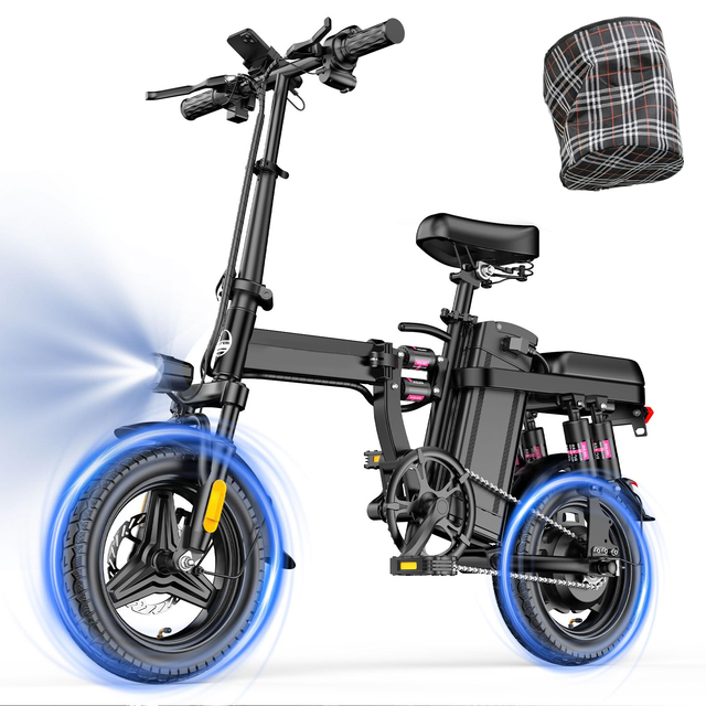 Foldable Ebike for Adults, 1000W, 28MPH, 48V 15Ah,60-80 Miles Range Folding Electric Bike, 14" Commuter Adult Electric Bicycle