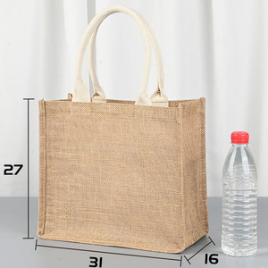 Bolsa de Regalo de Yute a Cuadros de 36*32*15cm para Dulces, Regalos, Picnic, Barbacoa, Boda, Campamento, Fiesta de Cumpleaños - Product Image 2