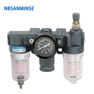 Filtre-régulateur-lubrificateur pneumatique triple unité NBSANMINSE, soupape de réduction de pression 135 Psi pour usage industriel - Product Image 1