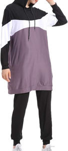 เสื้อฮู้ดดี้สีสันสดใสสำหรับผู้หญิงไซส์ใหญ่ ปักลาย ชุดวอร์มผ้าฟลีซสำหรับฤดูหนาว สีสันปรับแต่งได้ ผลิตจากโพลีเอสเตอร์/คอตตอน ชุดลำลองแบบเต็มตัว - Product Image 3