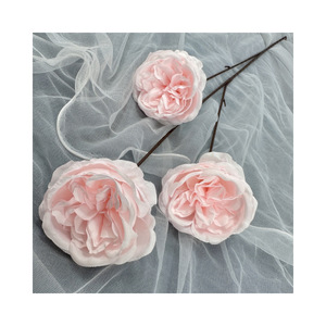 Fleurs artificielles Mei Yu Austin sans feuilles à 3 têtes, 30cm-100cm, pour décoration de mariage et de maison - Product Image 5