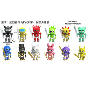 5 Inch Nhịp Điệu Hộp Pop Mech Hành Động Mô Hình Mô Hình-Trò Chơi Âm Nhạc Nhân Vật Máy Tính Để Bàn Đồ Chơi Tượng Với Vũ Khí - Product Image 2