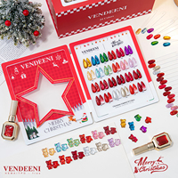 Coffret de vernis gel de Noël Vendeeni, collection de 24 couleurs, sans TPO ni HEMA, vernis gel UV personnalisé OEM, fournitures pour salon de manucure
